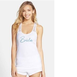 White Bride / Bridal tank top lace detail